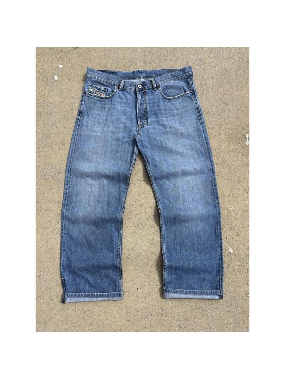Diesel Blue Wide-Leg Denim Jeans Size 36 Made in Italy